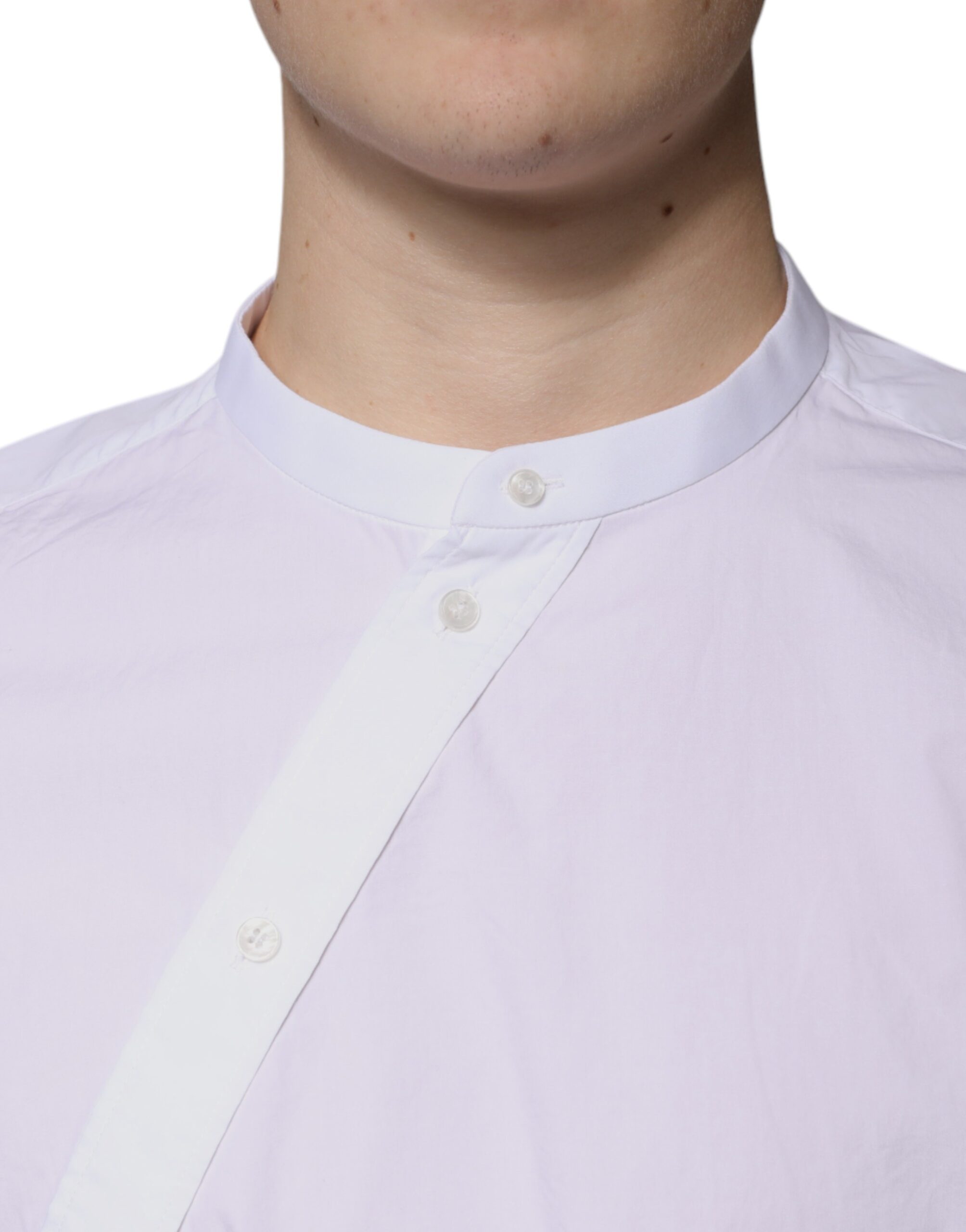 Dolce & Gabbana White Cotton Shirt MARTINI Slim Fit